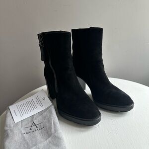 Aquatalia Black Heeled Boots